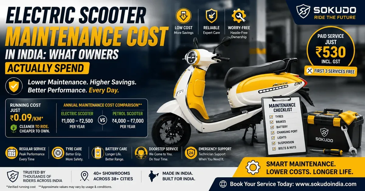 Electric Scooter Maintenance Cost in India: What Owners Actually Spend