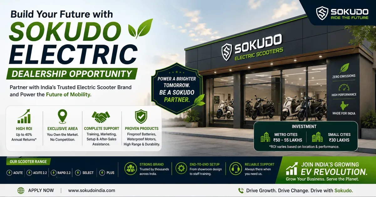 Want to Start a Business? Here’s Why a Sokudo Electric Scooter Dealership Might Be a Smart Bet