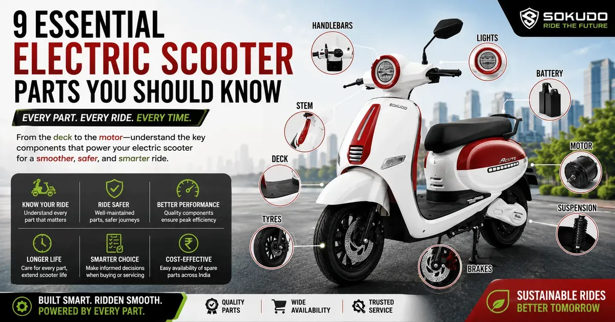 Top 9 Must-Have Electric EV Scooter Spare Parts