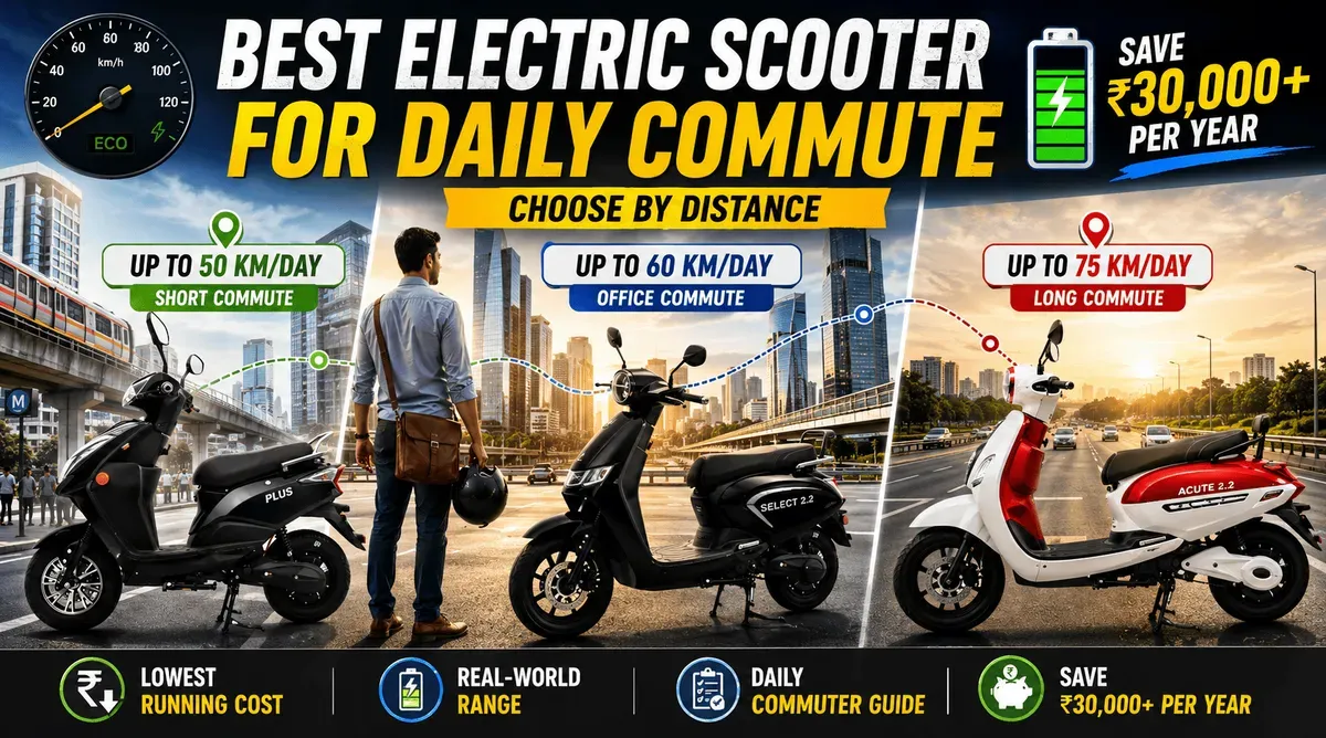 Best Electric Scooter for Daily Commute in India 2026 - Choose by Distance