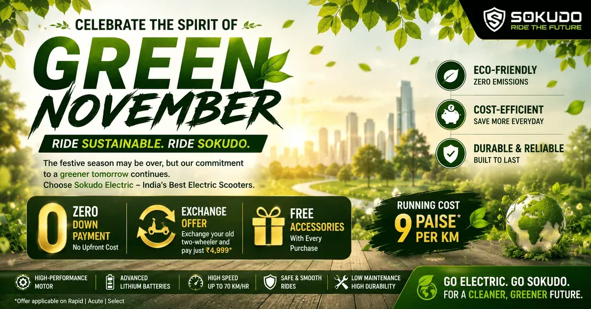 Green November: Continuing the Festive Spirit with India’s Best High-Speed Electric Scooters